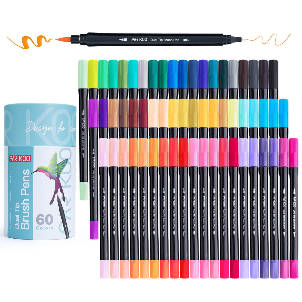 Markers Set for Adults Kids Dual Brush Pens Fine Tip Art Colored Markers  for Adult Coloring Books Bullet Journal School Office