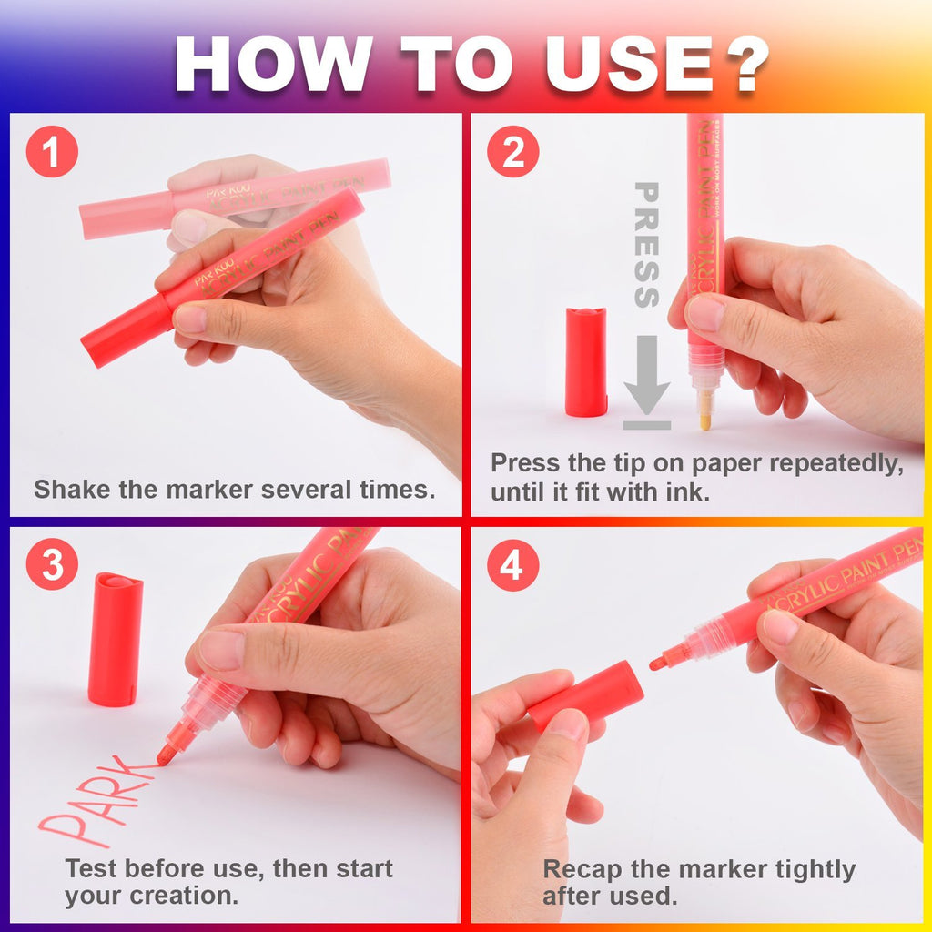 ParKoo Acrylic Paint Pens Markers Set